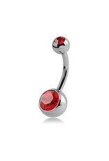 Nombril Titanium 2 pierres