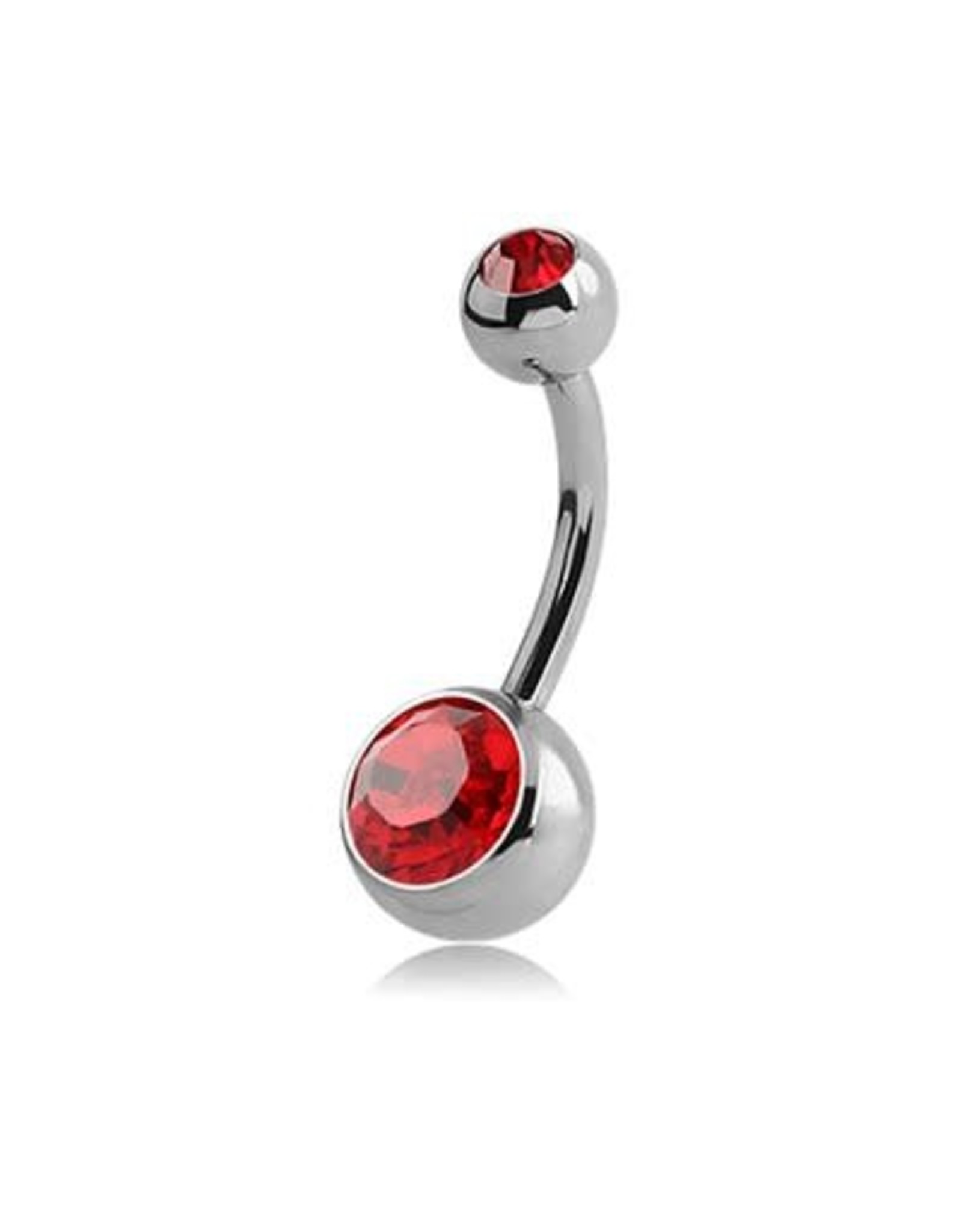 Nombril Titanium 2 pierres