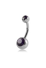 Nombril Titanium 2 pierres