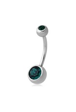 Nombril Titanium 2 pierres