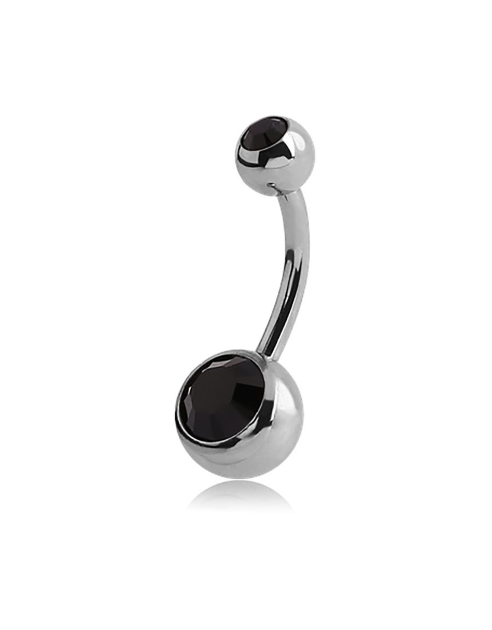 Nombril Titanium 2 pierres