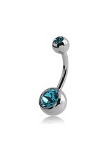 Nombril Titanium 2 pierres