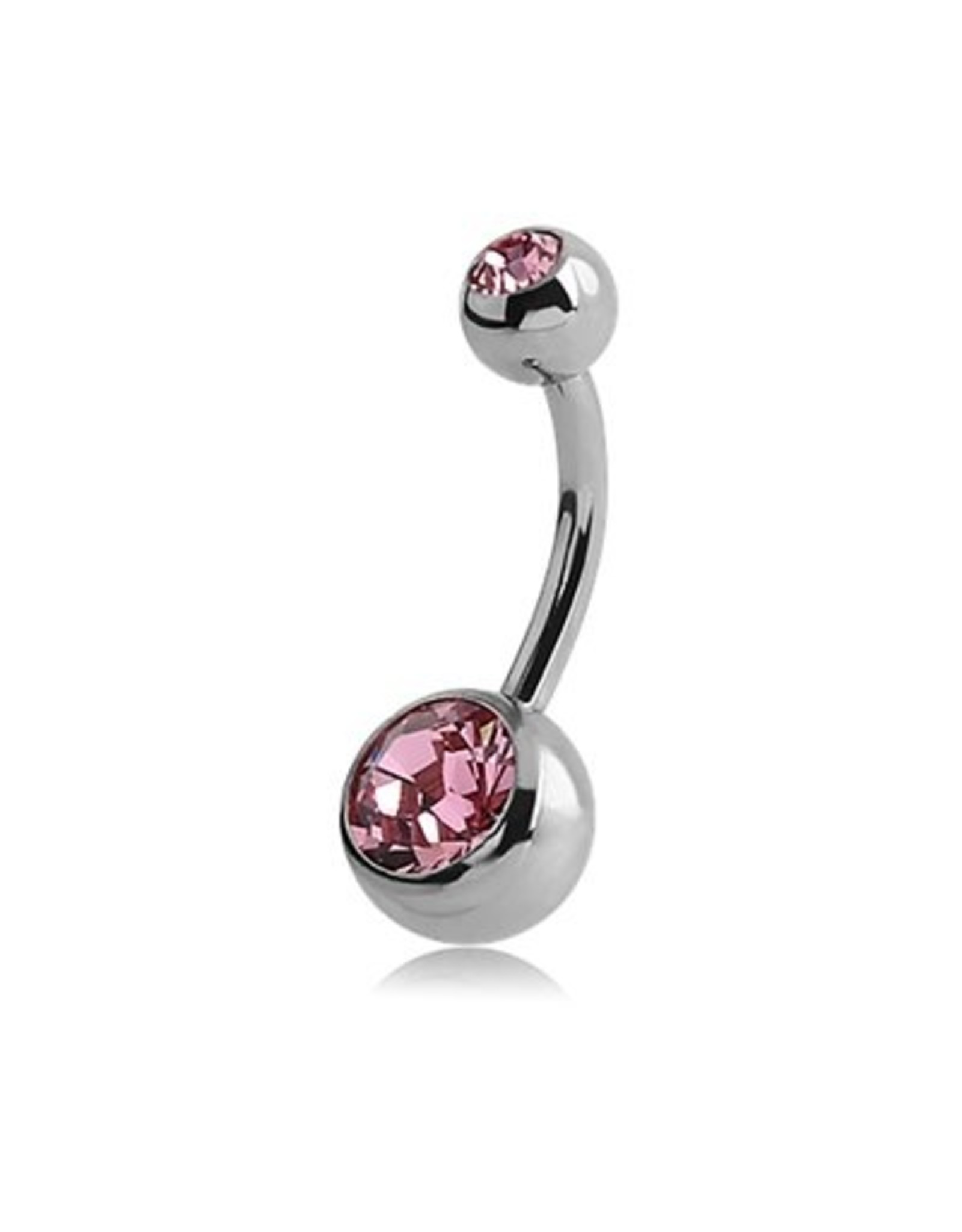 Nombril Titanium 2 pierres
