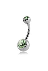 Nombril Titanium 2 pierres