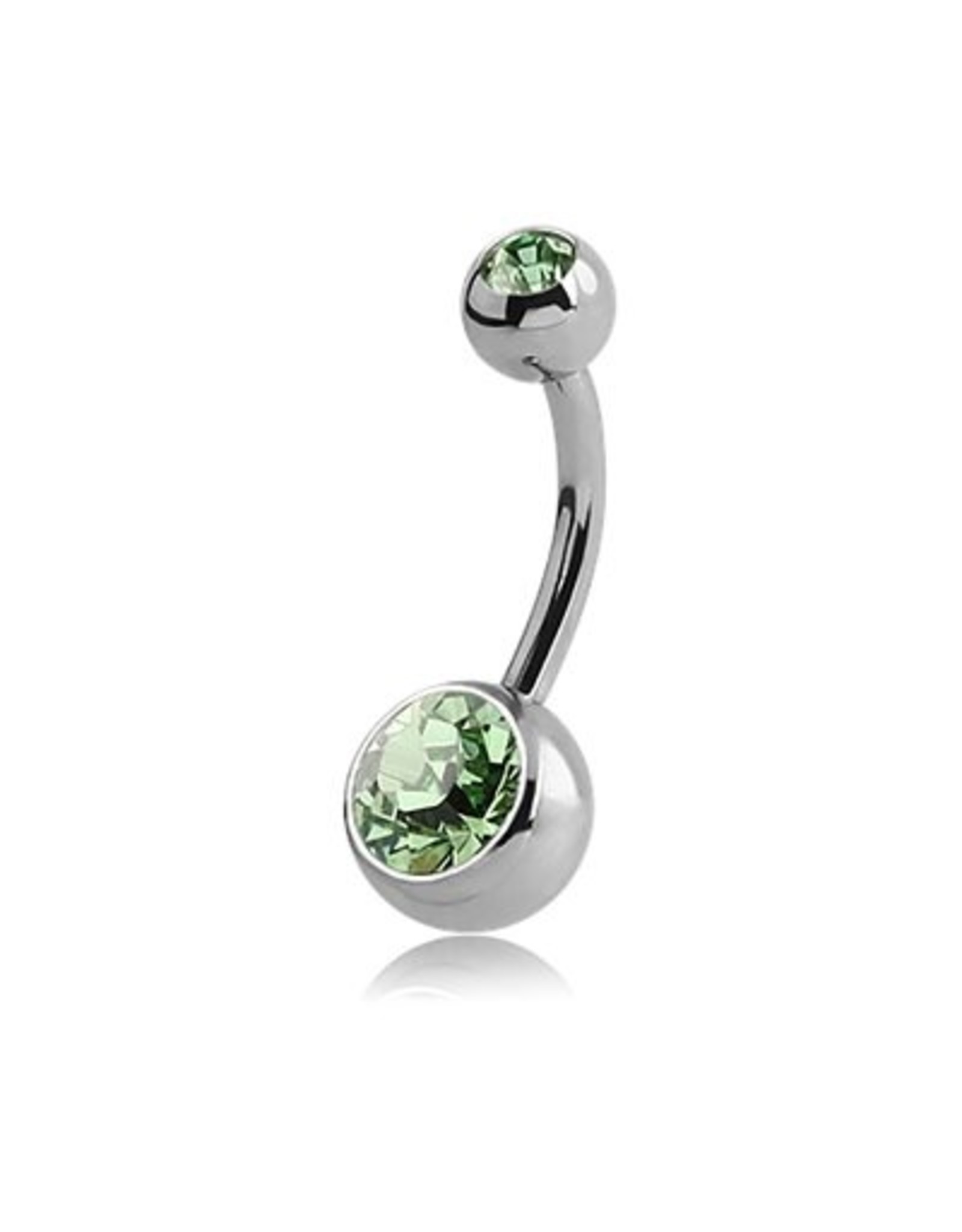 Nombril Titanium 2 pierres