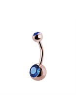 Rose Gold sur acier chirurgicale Nombril Rose Gold