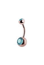 Rose Gold sur acier chirurgicale Nombril Rose Gold