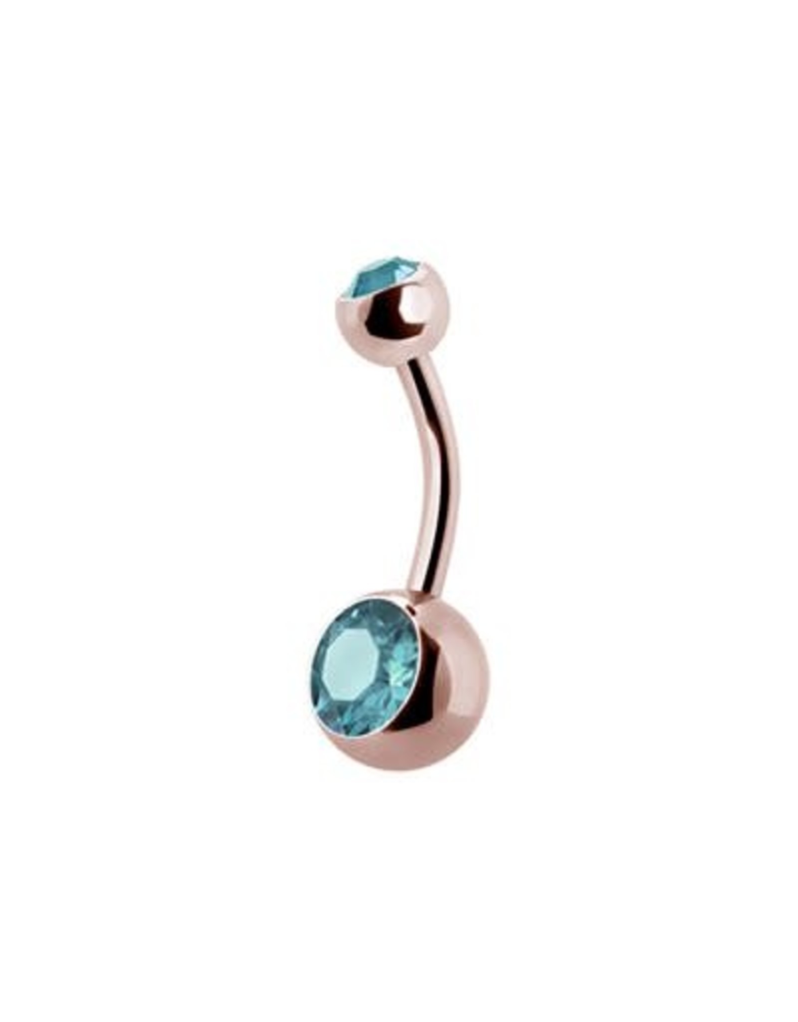 Rose Gold sur acier chirurgicale Nombril Rose Gold