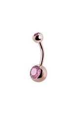 Rose Gold sur acier chirurgicale Nombril Rose Gold