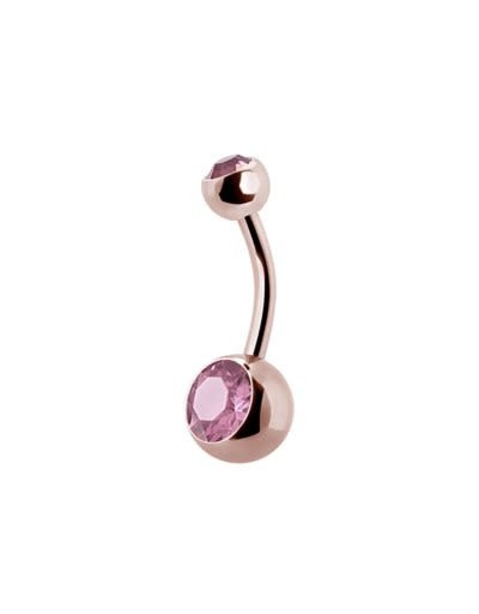 Rose Gold sur acier chirurgicale Nombril Rose Gold