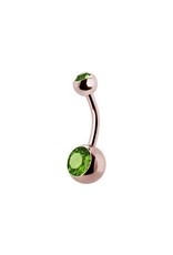 Rose Gold sur acier chirurgicale Nombril Rose Gold