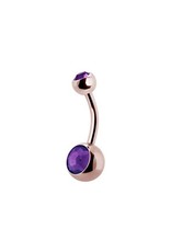 Rose Gold sur acier chirurgicale Nombril Rose Gold