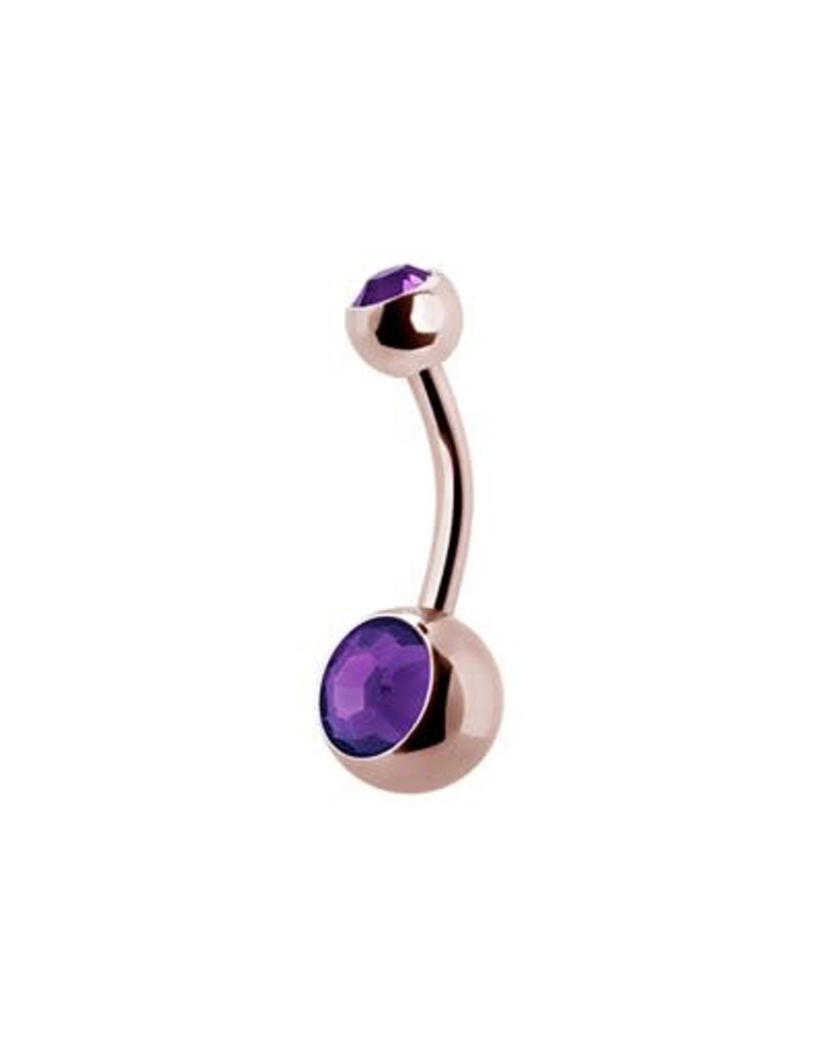 Rose Gold sur acier chirurgicale Nombril Rose Gold