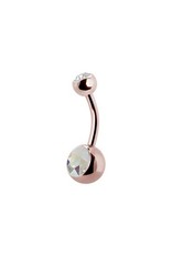 Rose Gold sur acier chirurgicale Nombril Rose Gold