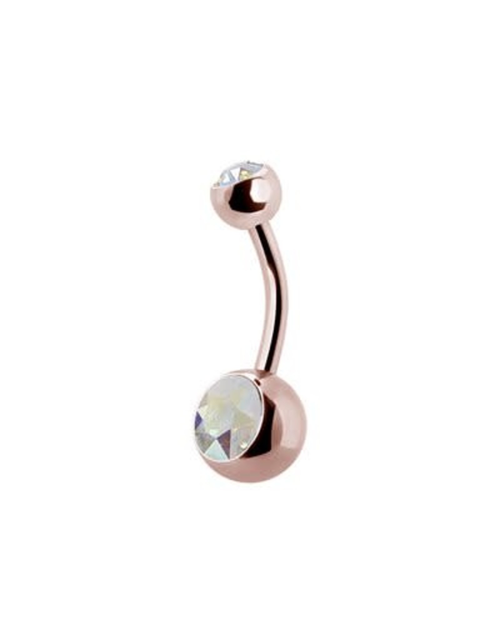 Rose Gold sur acier chirurgicale Nombril Rose Gold