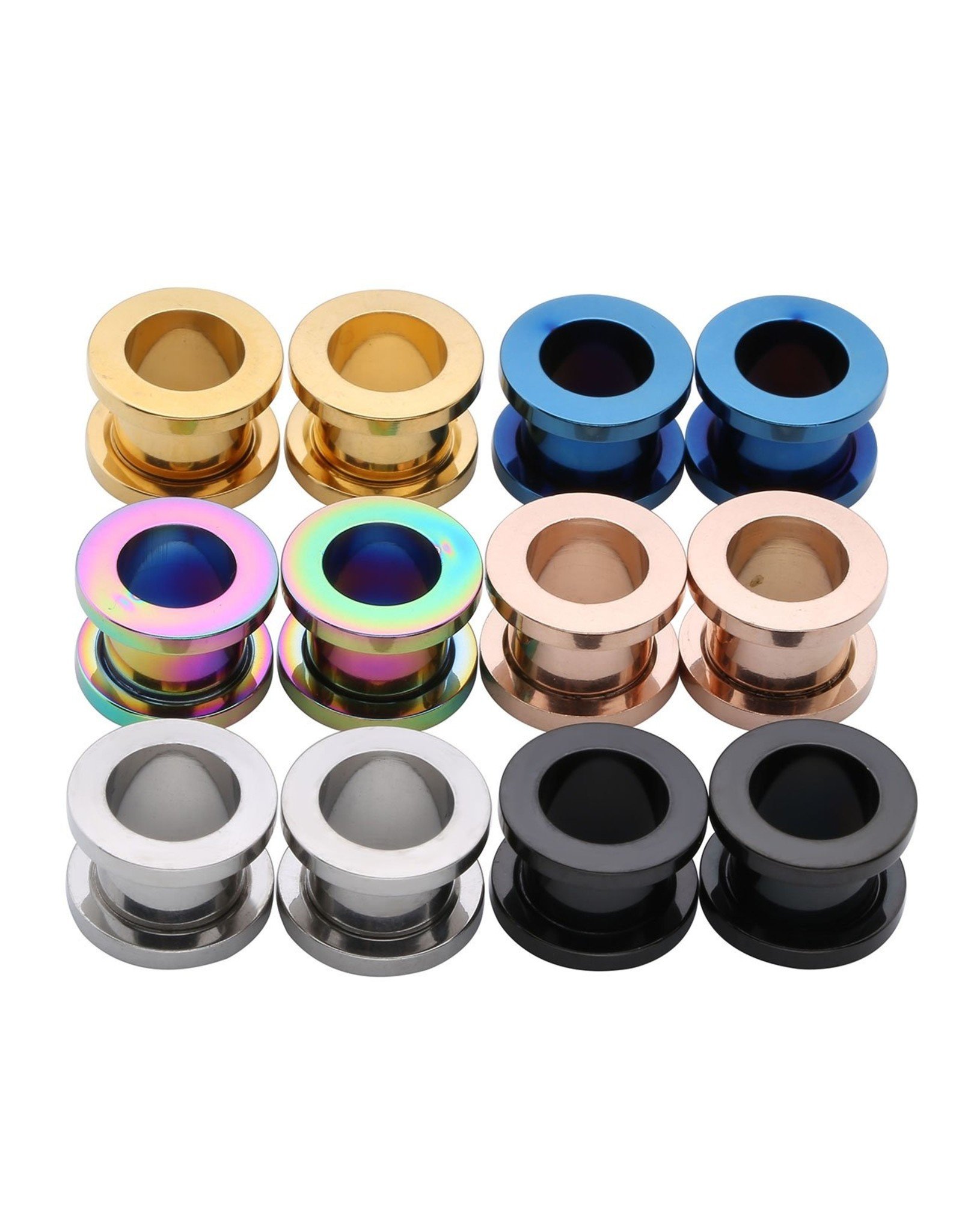 Stainless Flesh Tunnels, plusieurs couleurs disponibles