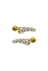 Stainless Bijoux pour cartilage 4 pierres