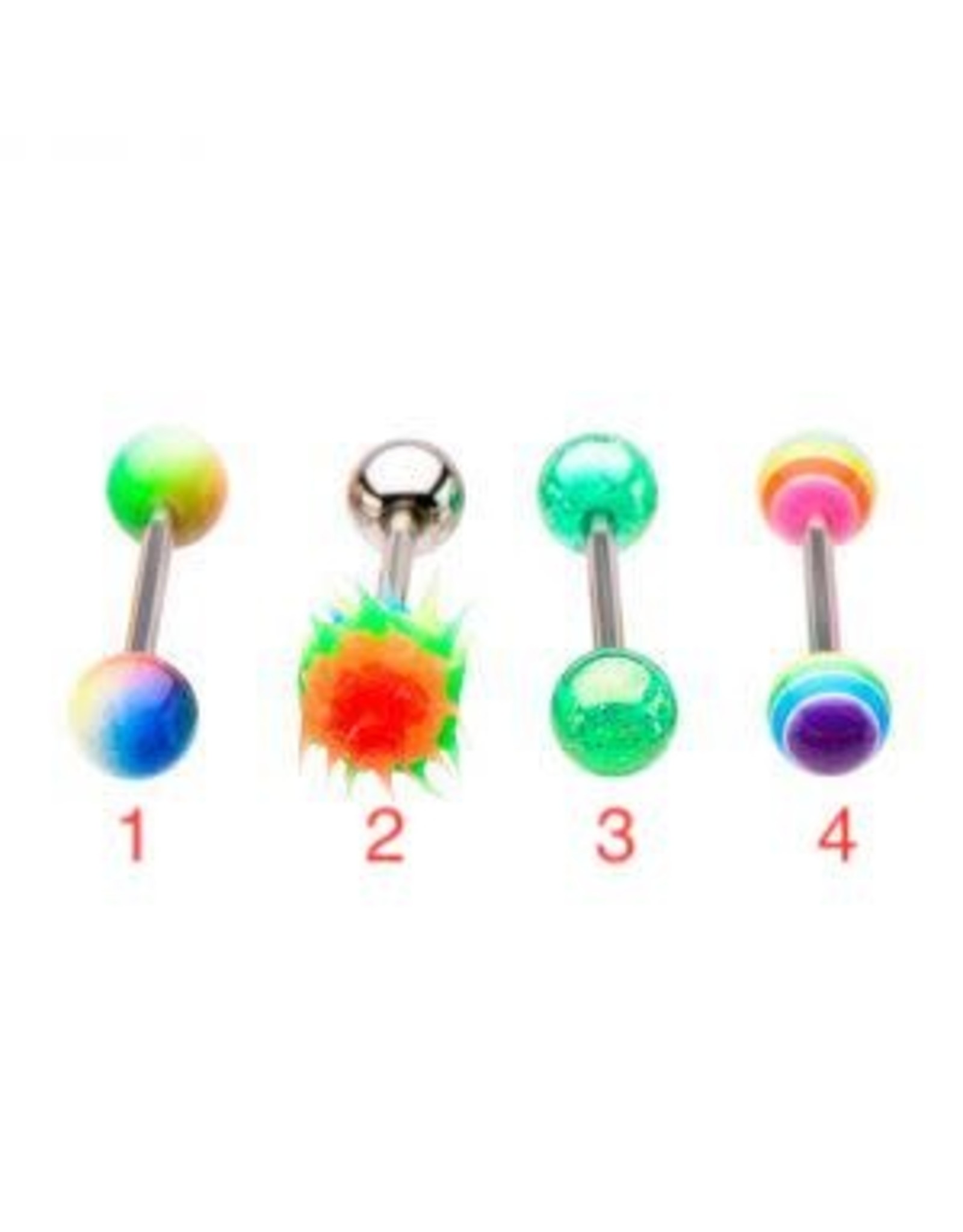 Barbell 14ga acrylique 16 mm