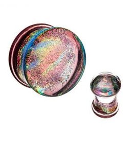 Double Flared Purple Dichroic Glass