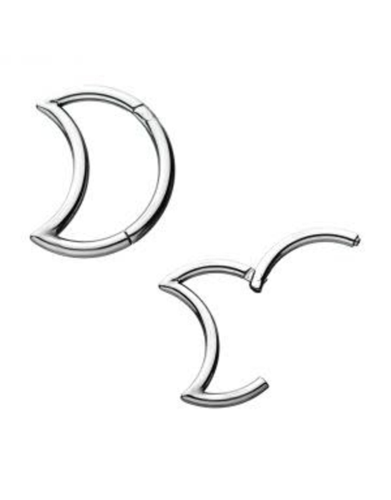 Stainless Lune Daith Clickers 10 mm 16 ga