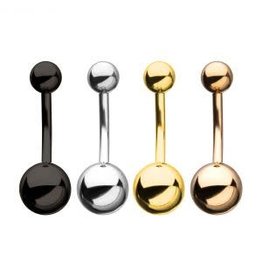 Stainless Nombril Basic 14ga, 10 mm longueur