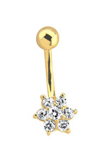 Gold Nombril 14K Fleur