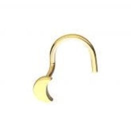 Gold Twist pour le Nez 14K Lune