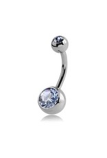 Nombril Titanium 2 pierres