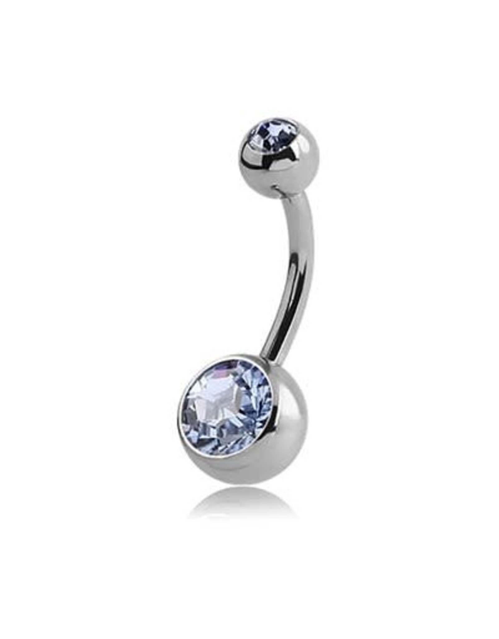 Nombril Titanium 2 pierres
