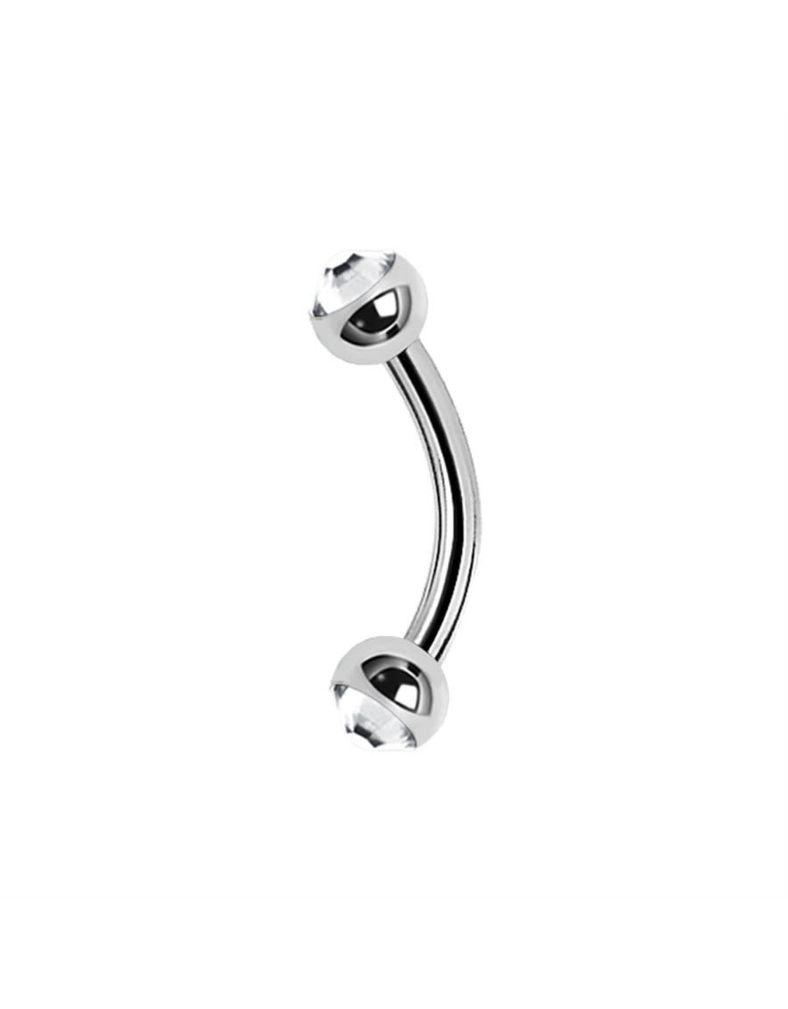 Stainless Barbell Steel 16 ga ball 3 mm, avec Zirconium