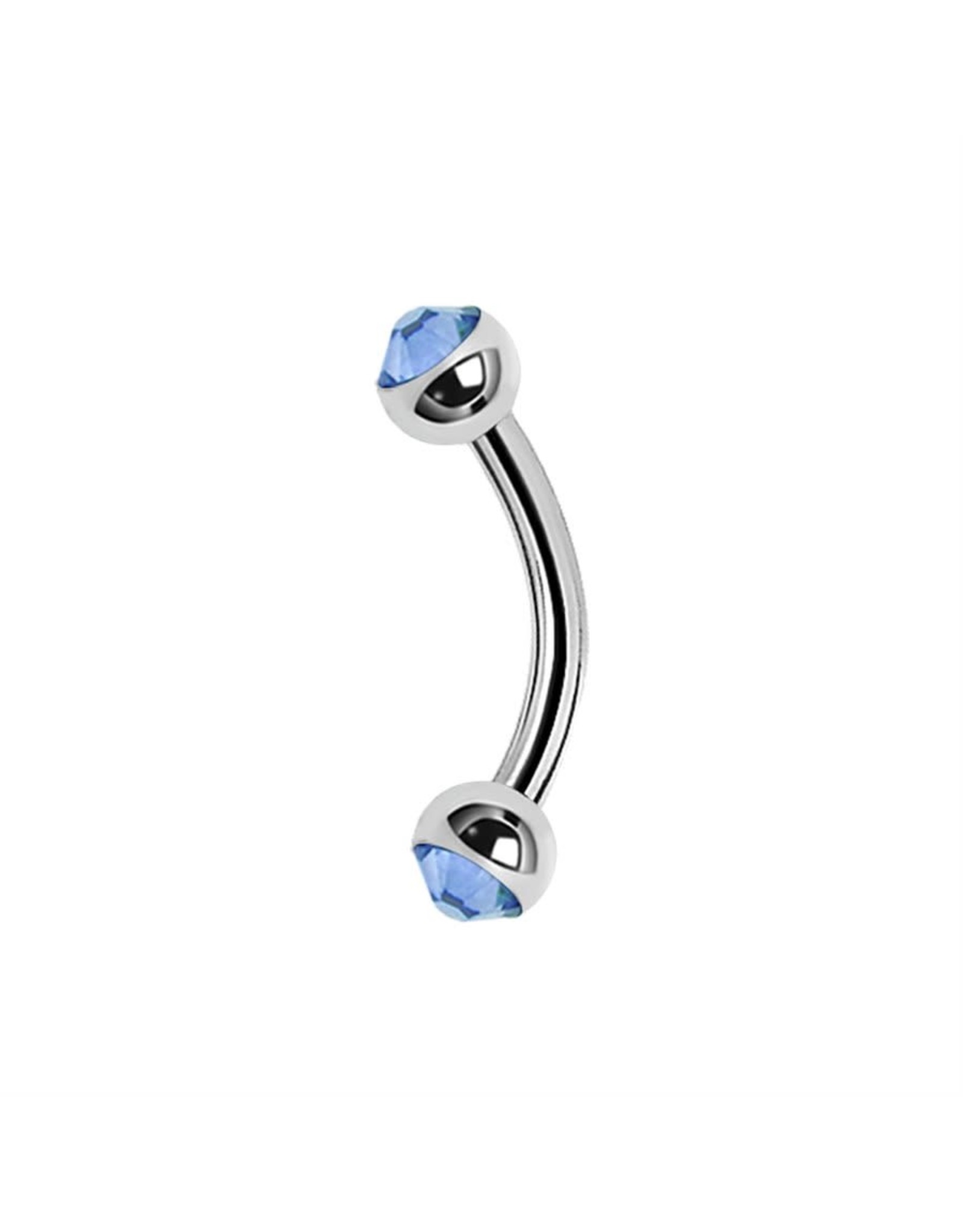 Stainless Barbell Steel 16 ga ball 3 mm, avec Zirconium