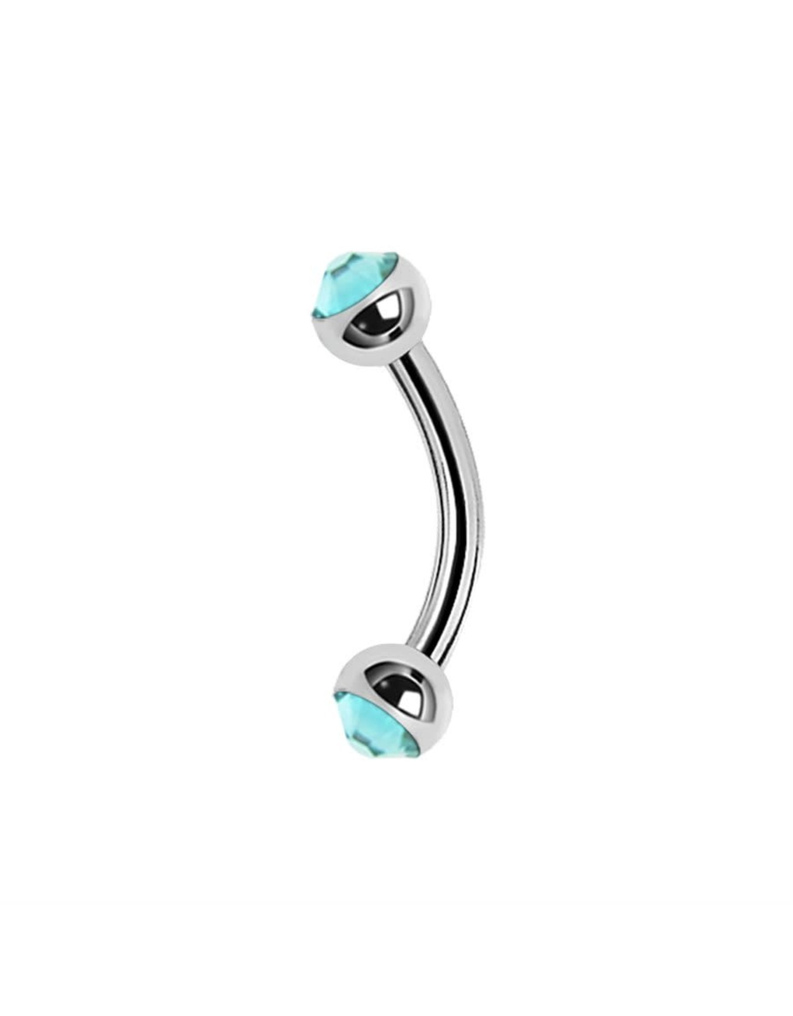 Stainless Barbell Steel 16 ga ball 3 mm, avec Zirconium