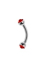 Stainless Barbell Steel 16 ga ball 3 mm, avec Zirconium