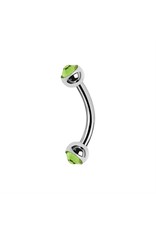 Stainless Barbell Steel 16 ga ball 3 mm, avec Zirconium