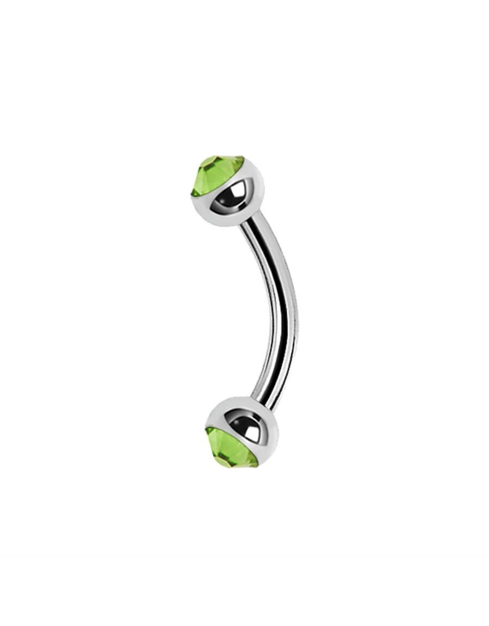 Stainless Barbell Steel 16 ga ball 3 mm, avec Zirconium