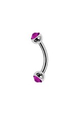 Stainless Barbell Steel 16 ga ball 3 mm, avec Zirconium