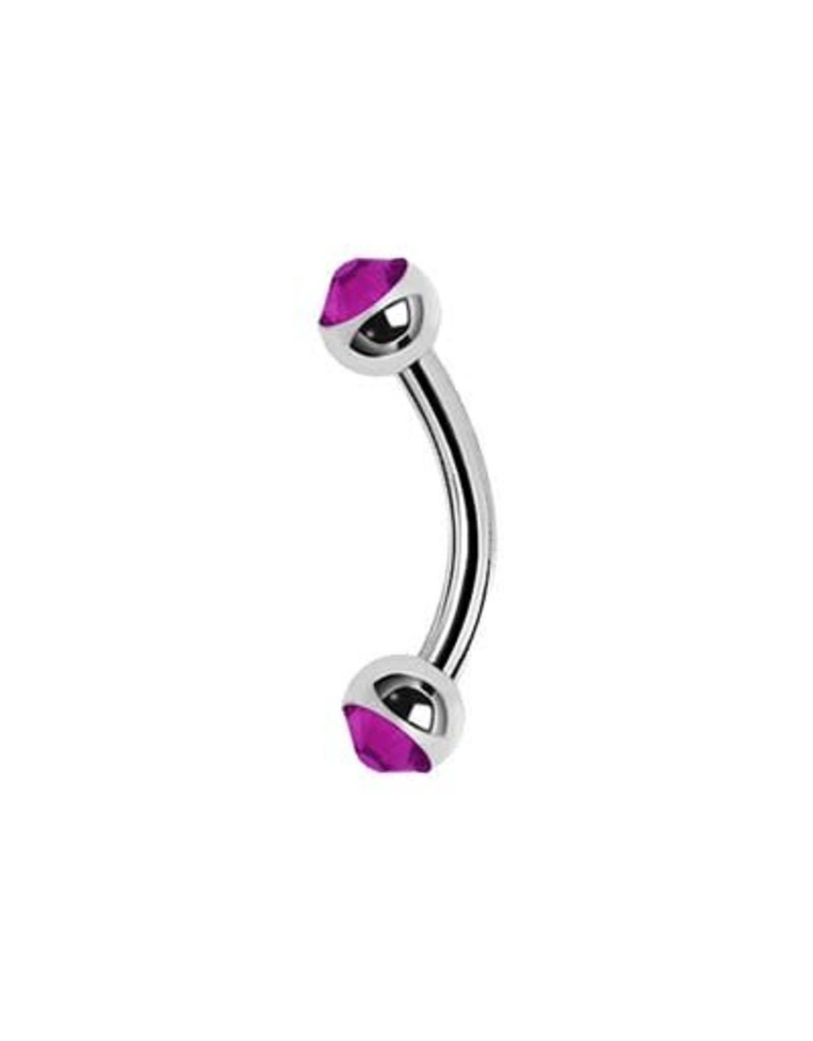 Stainless Barbell Steel 16 ga ball 3 mm, avec Zirconium