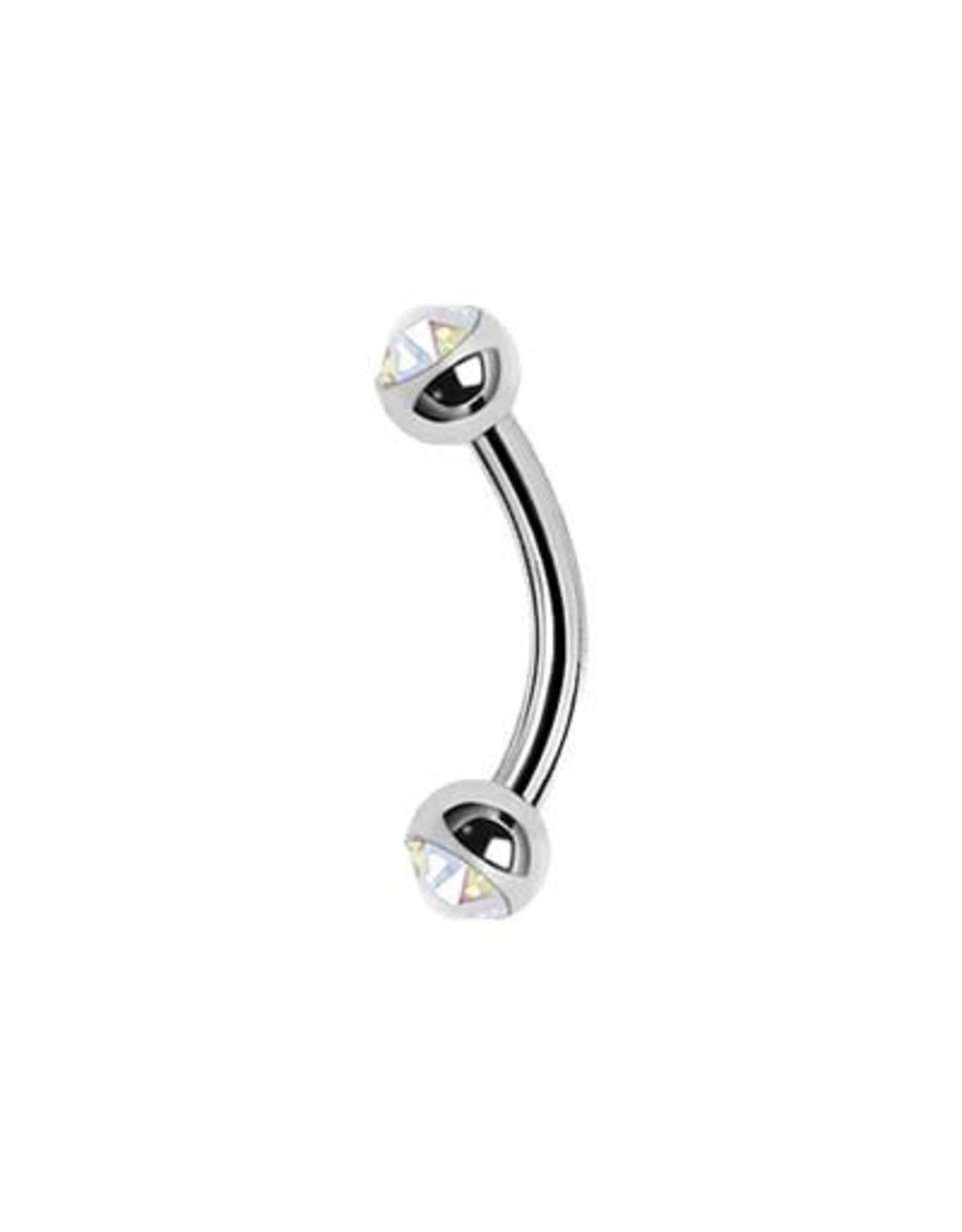 Stainless Barbell Steel 16 ga ball 3 mm, avec Zirconium