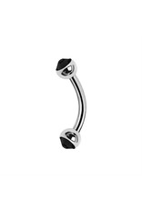 Stainless Barbell Steel 16 ga ball 3 mm, avec Zirconium