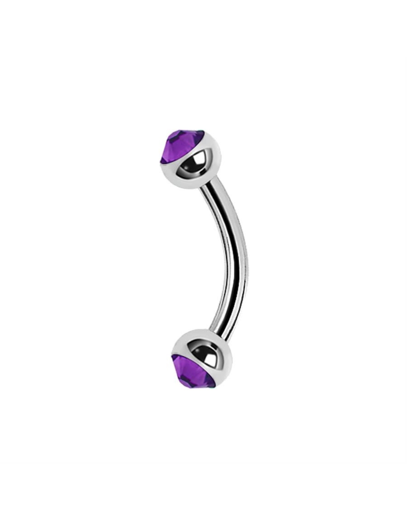 Stainless Barbell Steel 16 ga ball 3 mm, avec Zirconium
