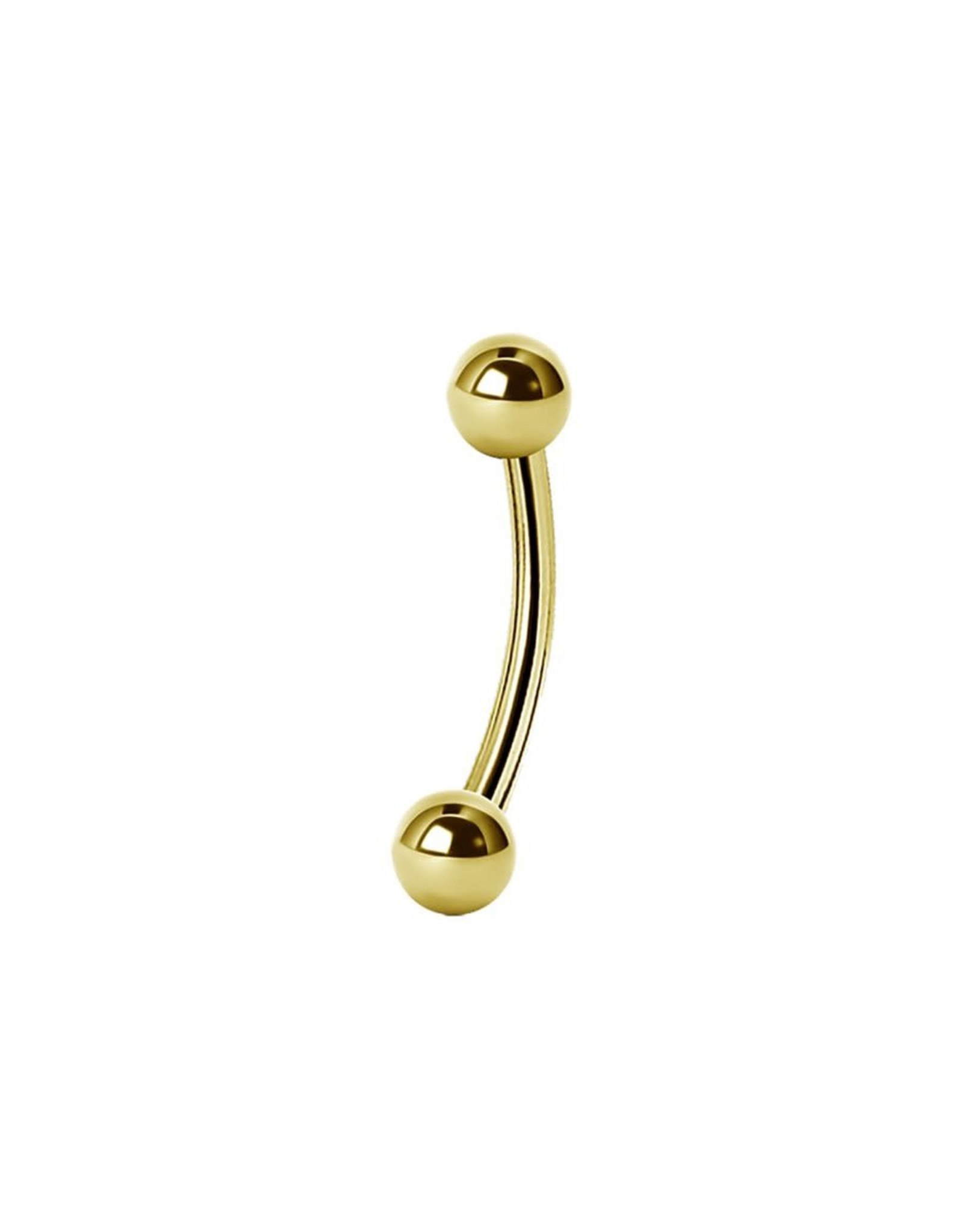 Gold PVD Barbell 16ga Gold Pvd plain