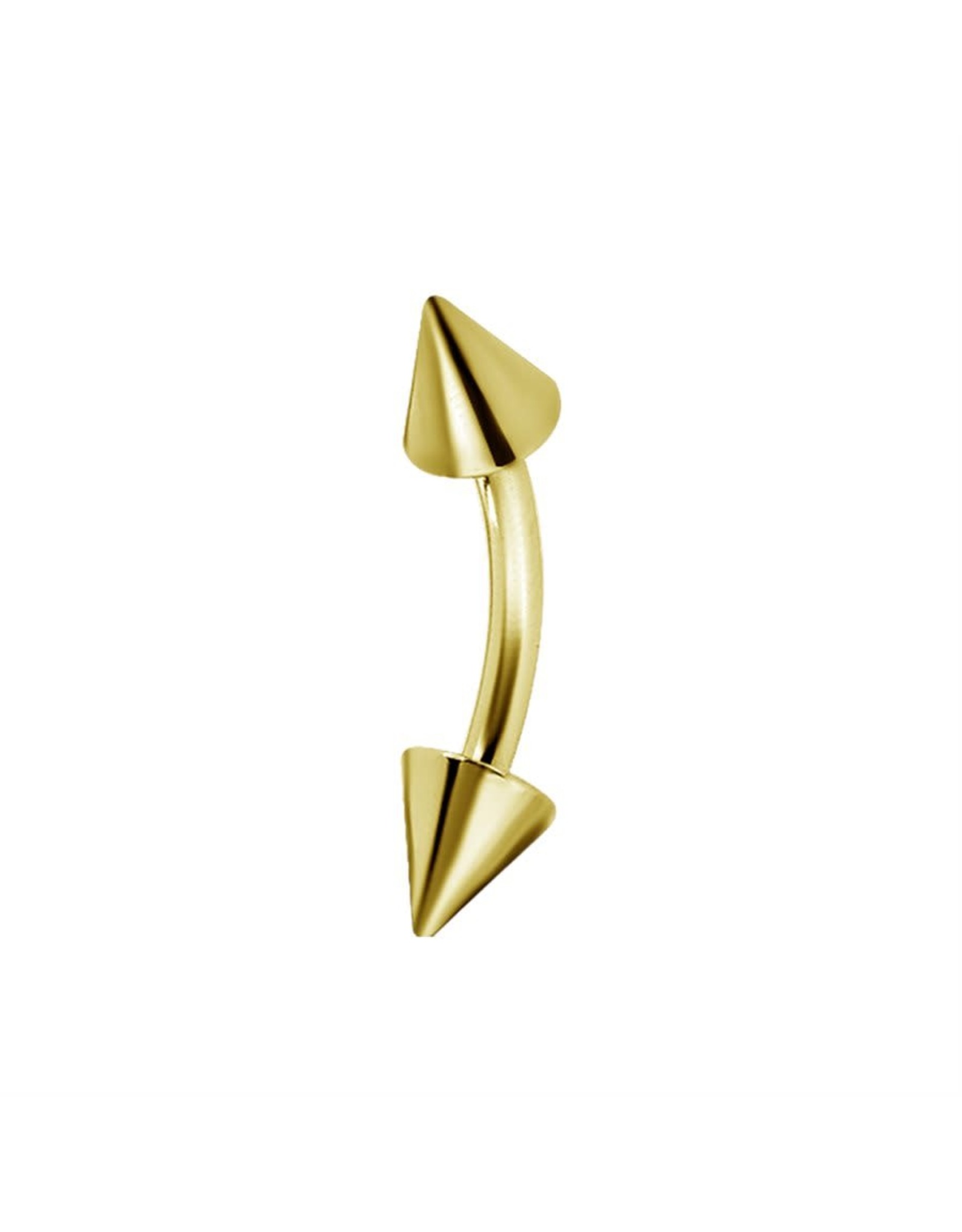 Gold PVD Barbell 16ga Gold Pvd Plain