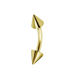 Gold PVD Barbell 16ga Gold Pvd Plain