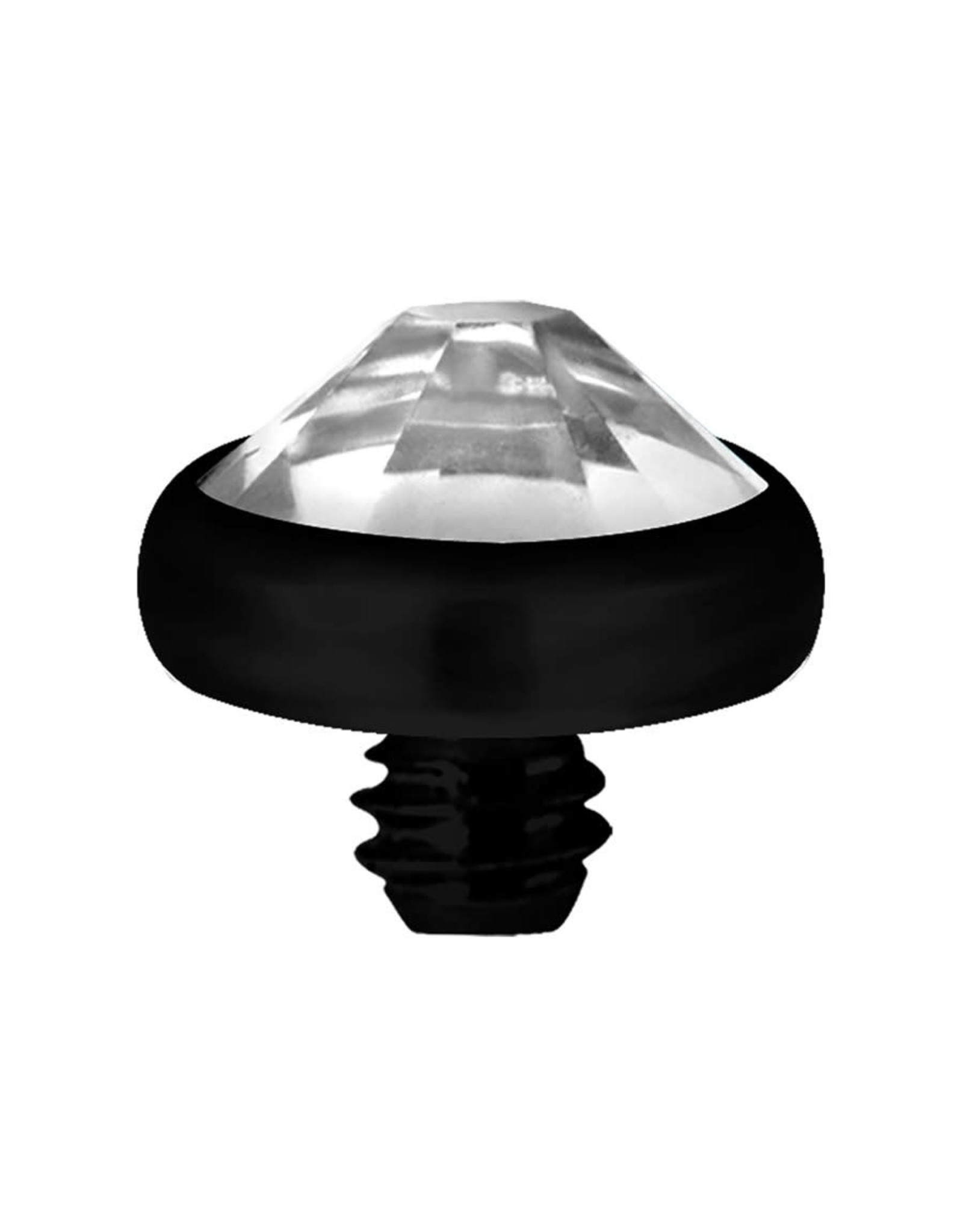 Black Steel Tête de dermal Black Steel diamant