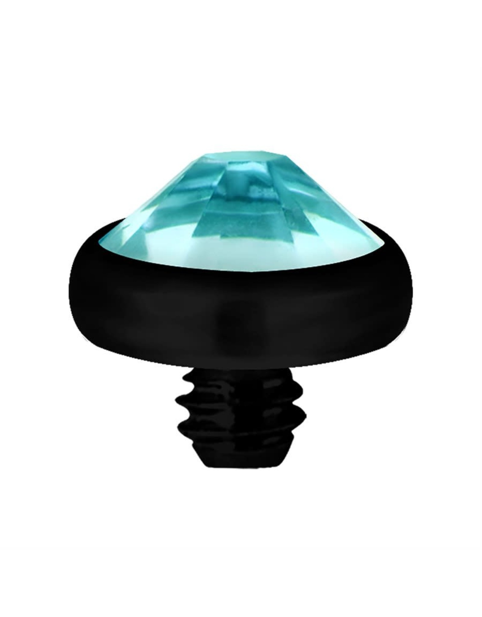 Black Steel Tête de dermal Black Steel diamant
