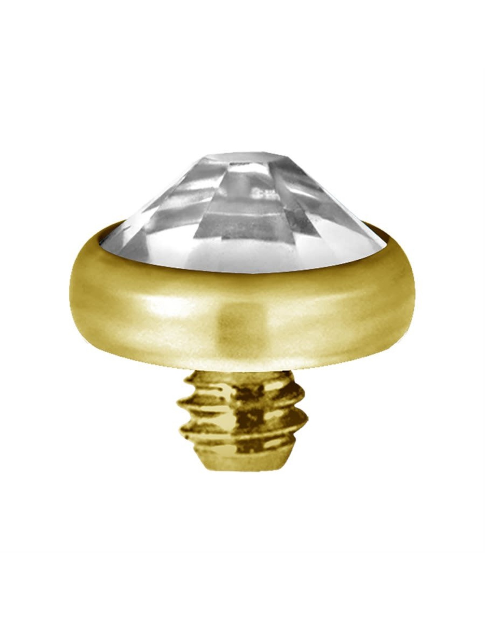 Gold PVD Tête de dermal Gold Pvd diamant