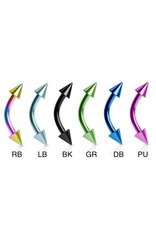 Barbell 16ga Titanium coloré