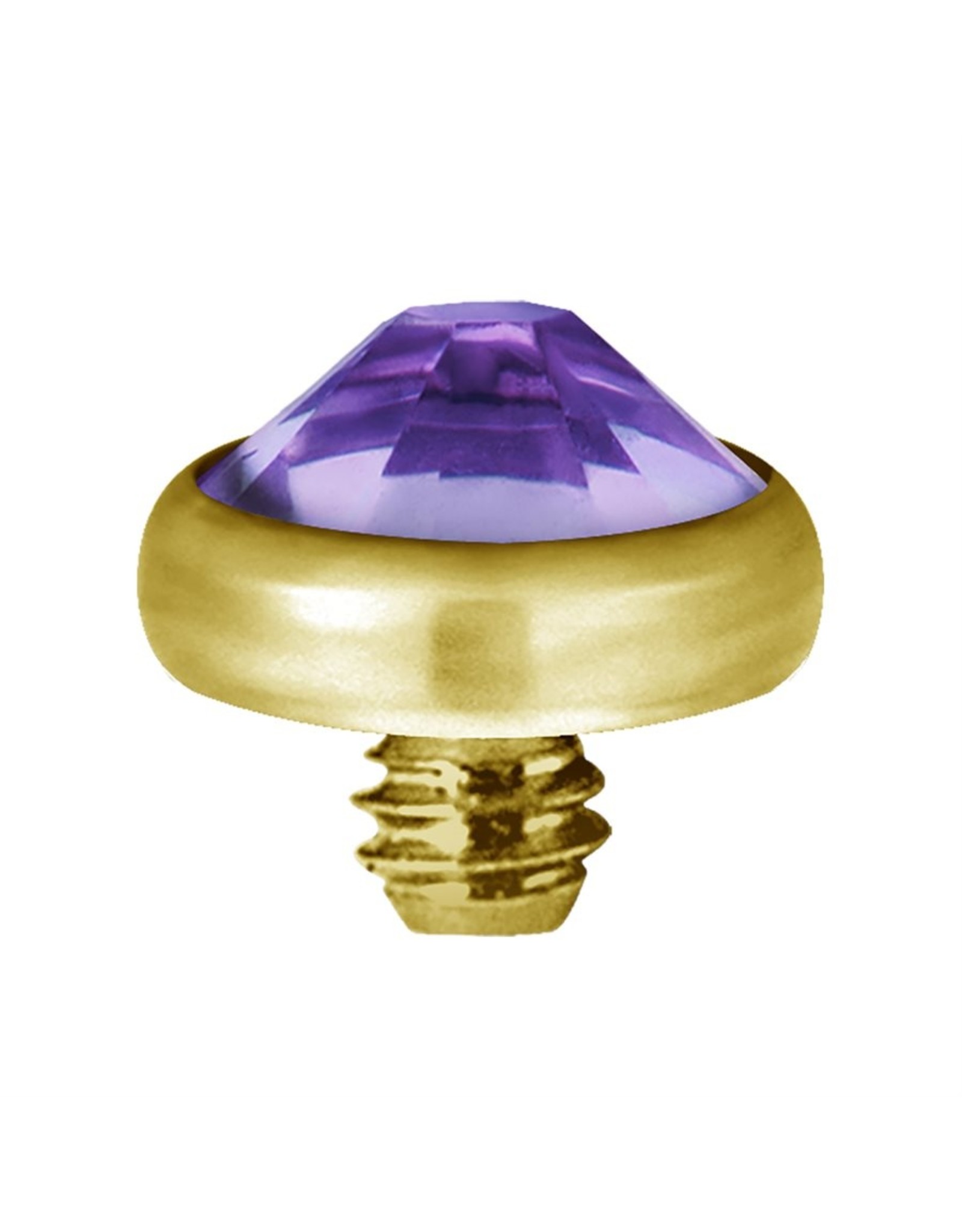 Gold PVD Tête de dermal Gold Pvd diamant