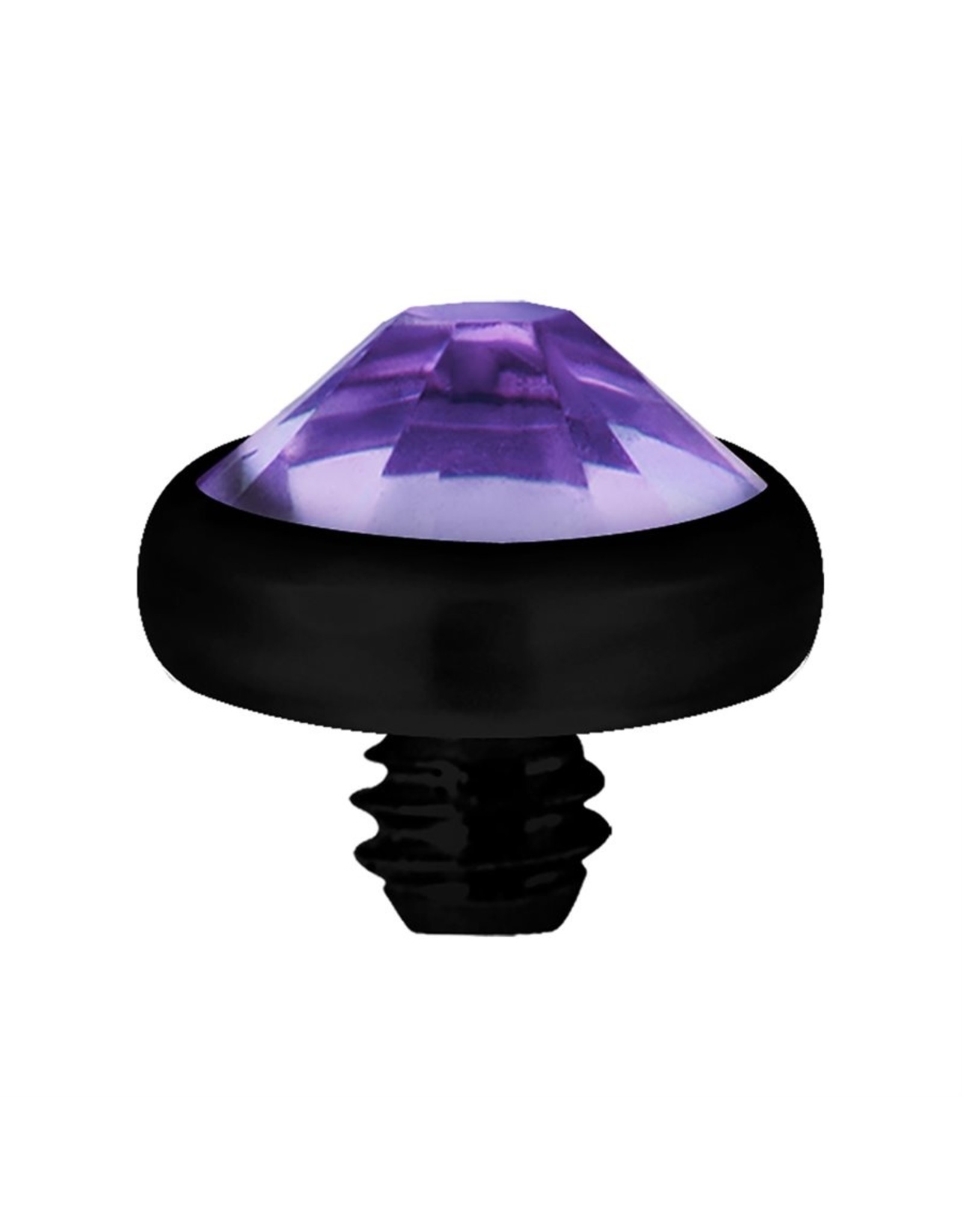 Black Steel Tête de dermal Black Steel diamant