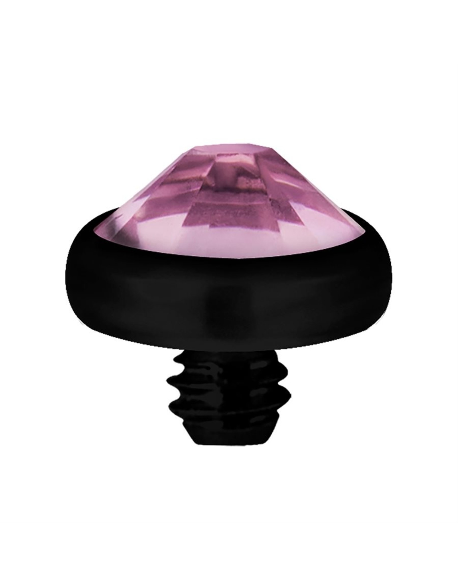 Black Steel Tête de dermal Black Steel diamant
